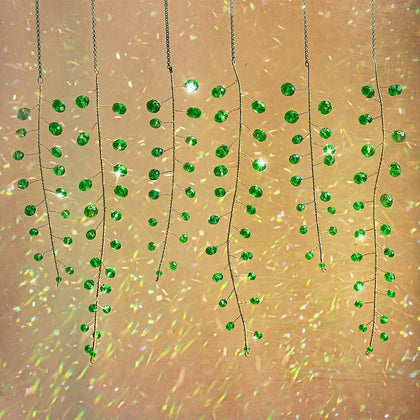 H&D HYALINE & DORA green crystal suncatchers brighten windows with sparkling color