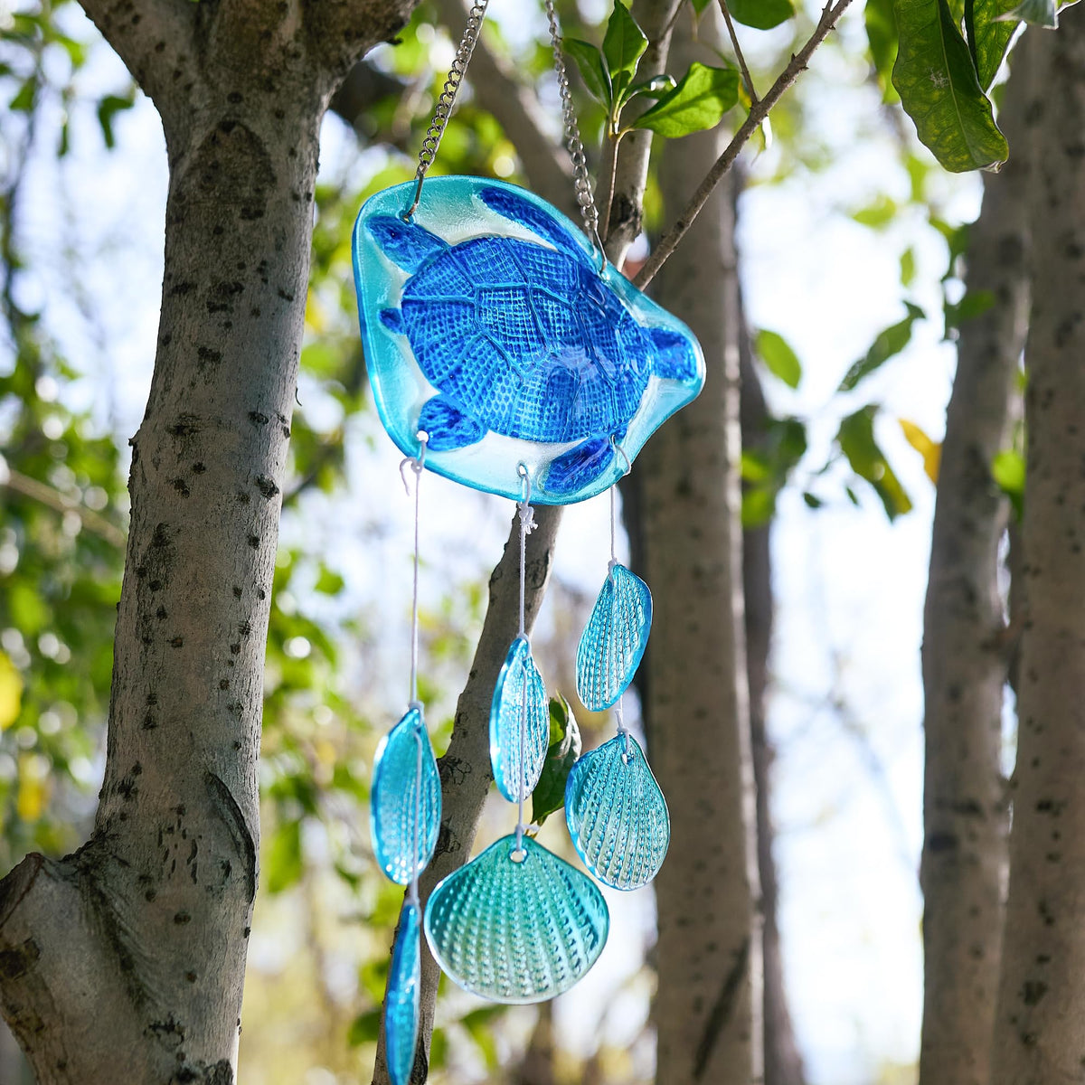 H&D Hyaline & Dora handcrafted sea turtle wind chime for windows and patios.