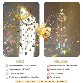 Indoor ceiling display of H&D Hyaline & Dora crystal suncatcher