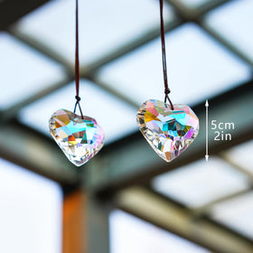 K9 crystal heart prism 50mm reflects sun for shimmering walls by H&D HYALINE & DORA