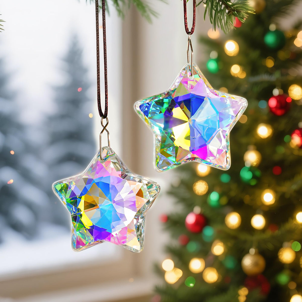 H&D Hyaline & Dora sunny spot prism 2in casts dancing light effects.