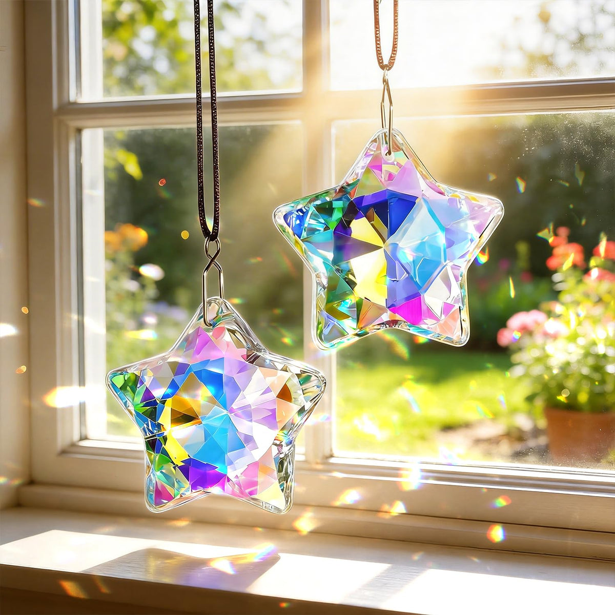 H&D Hyaline & Dora suncatcher window prism 2in AB adds sparkle to sunlit windows.