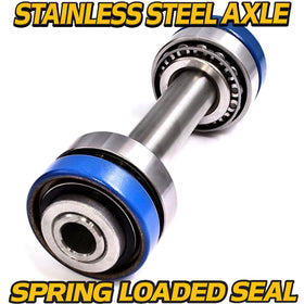 HD Switch 304 stainless steel axle withstands rust and wear