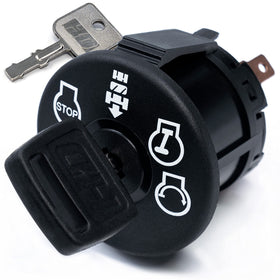 HD Switch ignition key switch front view for quick, reliable mower starts.