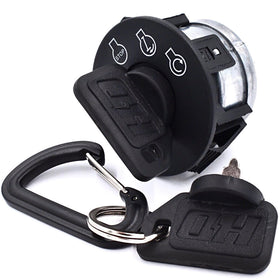 HD Switch starter ignition key switch 483472 on Scag mower with rugged weather protection.