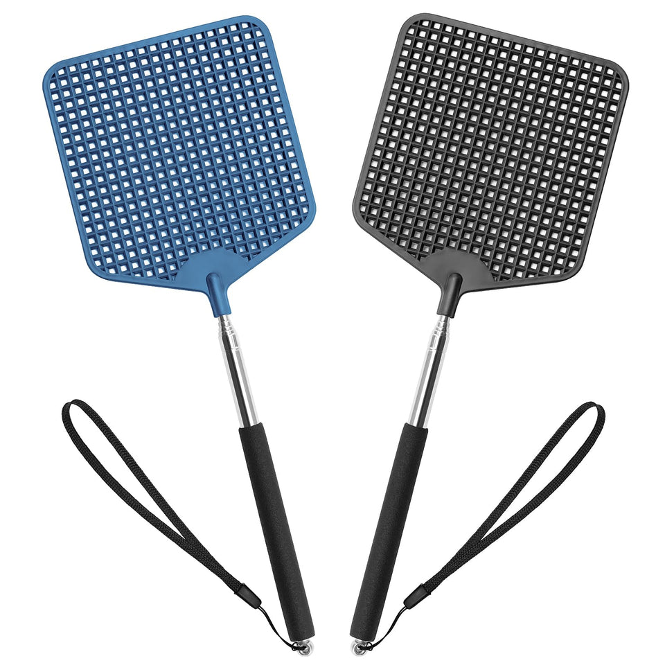 HDAJY telescopic fly swatter with extended pole for long reach