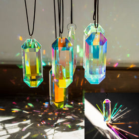HDCRYSTALGIFTS 6-pack 3-inch sun catcher window with rainbow light dispersion.