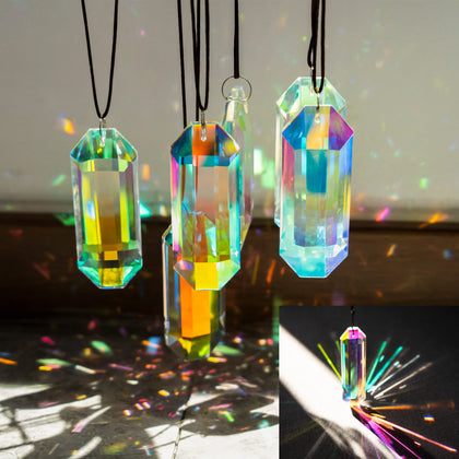 HDCRYSTALGIFTS 6-pack 3-inch sun catcher window with rainbow light dispersion.