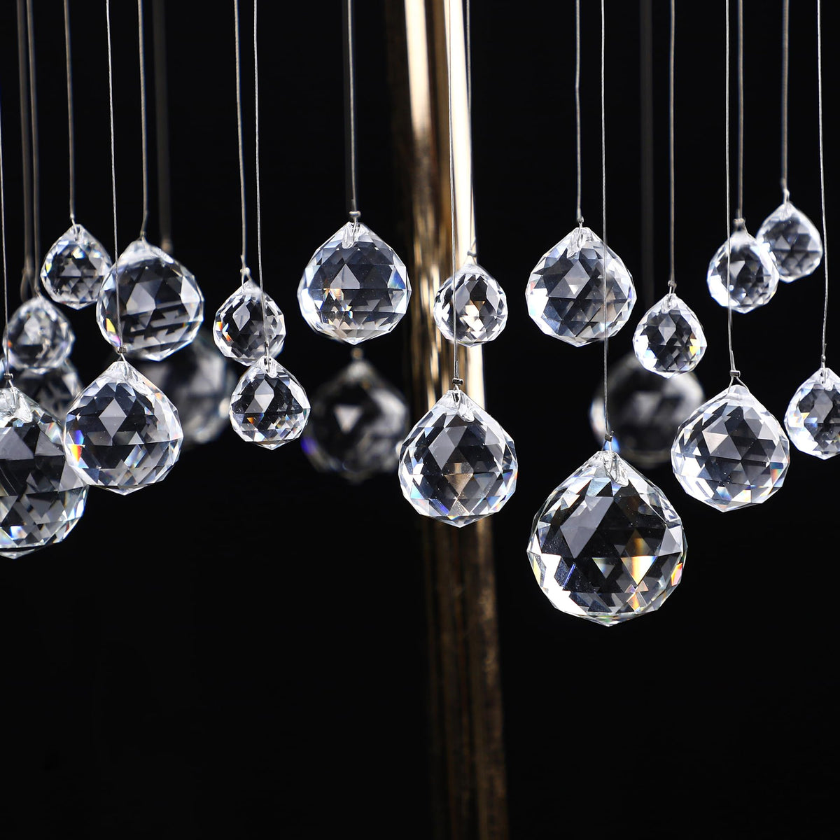 HDCRYSTALGIFTS balcony crystal prisms decor elevates outdoor seating under sun.