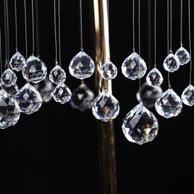 HDCRYSTALGIFTS balcony crystal prisms decor elevates outdoor seating under sun.