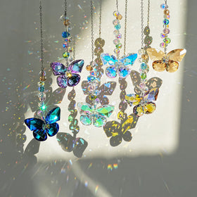 HDCRYSTALGIFTS hanging butterflies add color to Christmas trees and festive home decor.