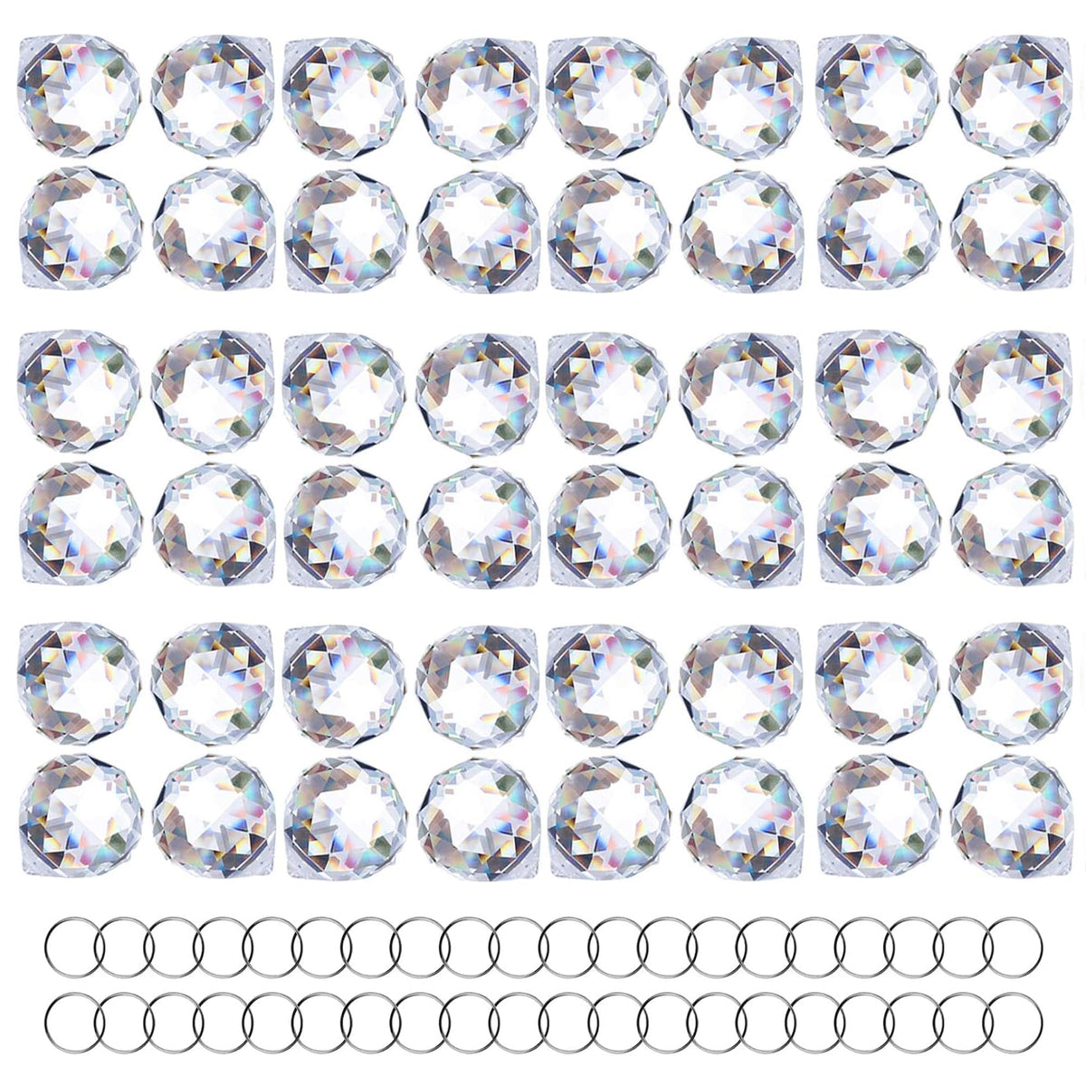 HDCRYSTALGIFTS clear crystal ball prism catching sunlight to create rainbow reflections on windows
