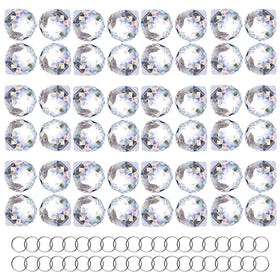 HDCRYSTALGIFTS clear crystal ball prism catching sunlight to create rainbow reflections on windows
