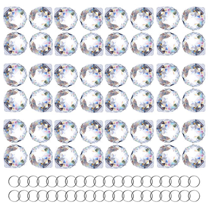 HDCRYSTALGIFTS clear crystal ball prism catching sunlight to create rainbow reflections on windows
