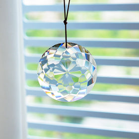HDCRYSTALGIFTS clear sun catcher brightens windows with colorful light reflections