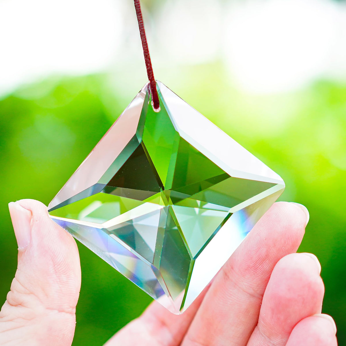 HDCRYSTALGIFTS crystal decor enhances kitchen or balcony lighting.