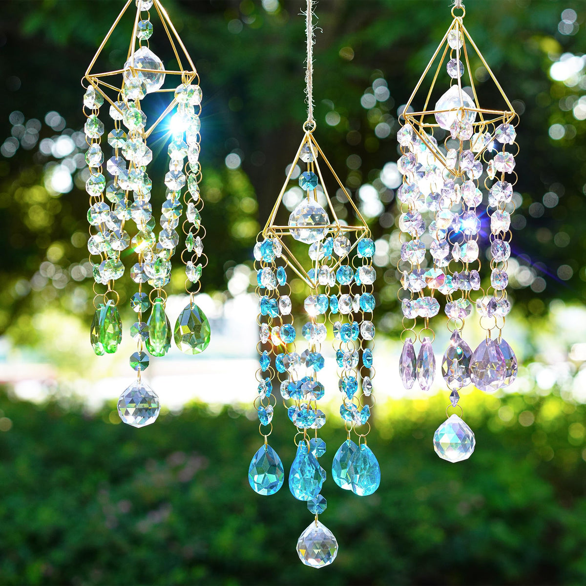 HDCRYSTALGIFTS crystal hanging decor for mirrors and glass surfaces.