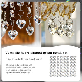 HDCRYSTALGIFTS crystal heart prism car mirror rainbow enhancement