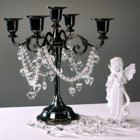HDCRYSTALGIFTS crystal heart prism chandelier accent with shimmering light