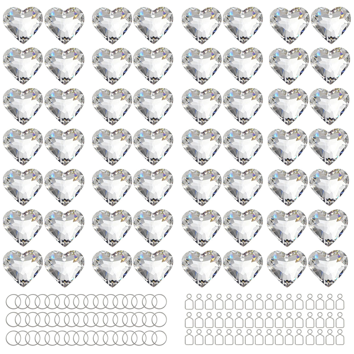 HDCRYSTALGIFTS crystal heart prism sun catcher casting rainbows on sunny windows