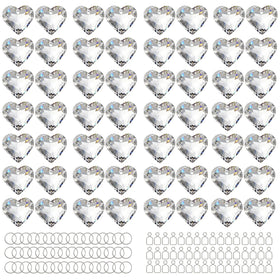 HDCRYSTALGIFTS crystal heart prism sun catcher casting rainbows on sunny windows