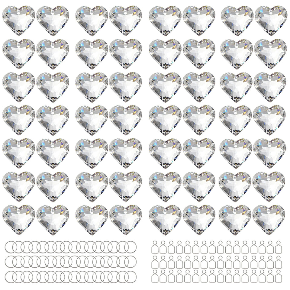 HDCRYSTALGIFTS crystal heart prism sun catcher casting rainbows on sunny windows
