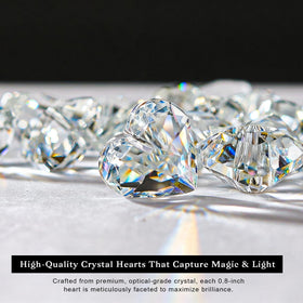 HDCRYSTALGIFTS crystal heart prism window decor with brilliant light refractions