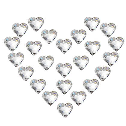 HDCRYSTALGIFTS crystal heart prisms 24pcs create dazzling rainbows in direct sunlight