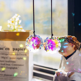 HDCRYSTALGIFTS Datura suncatcher gift-ready packaging shown.