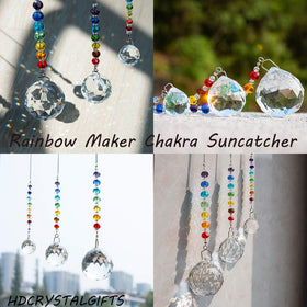 HDCRYSTALGIFTS front-door porch hanging adding subtle rainbow glow