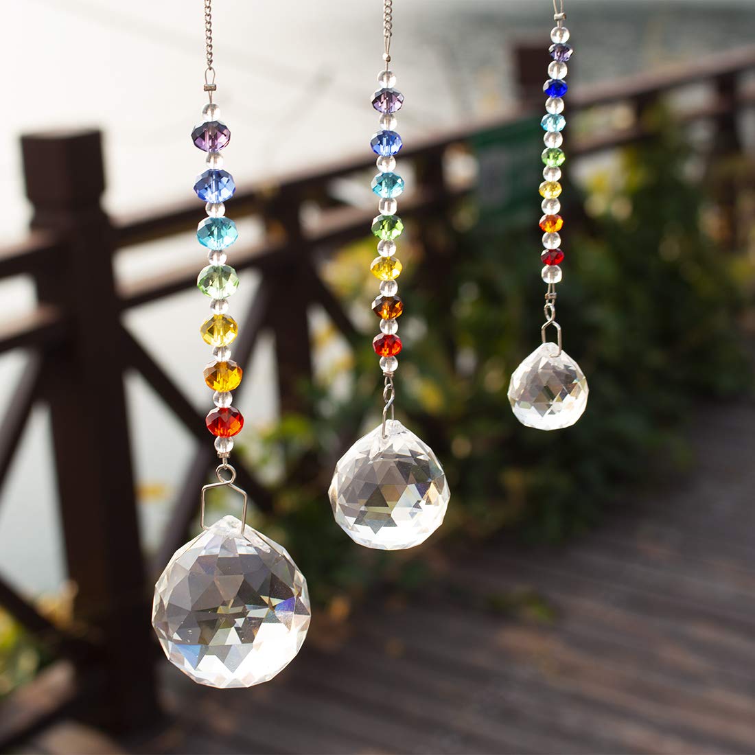HDCRYSTALGIFTS suncatchers decorating garden or balcony for colorful ambience