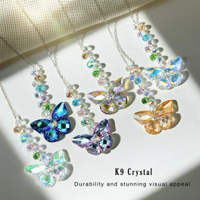 HDCRYSTALGIFTS handcrafted crystal butterfly decor, elevating wedding and holiday window displays.