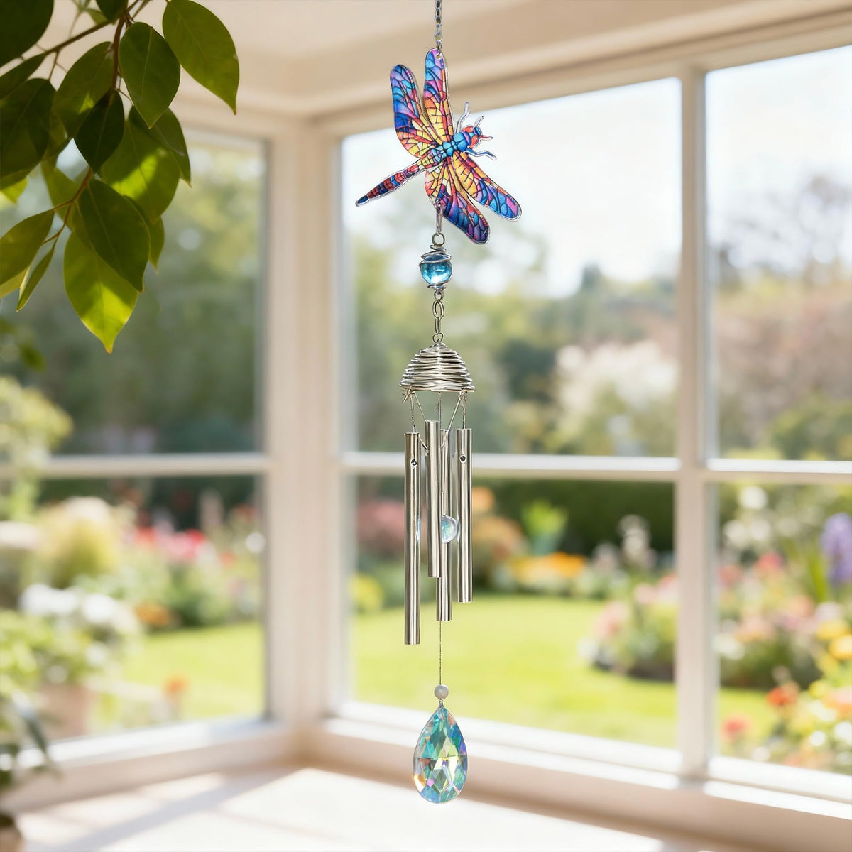 HDCRYSTALGIFTS gift for women mom grandma dragonfly windchime