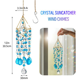 HDCRYSTALGIFTS gold-plated crystal suncatcher chain adds shimmering window accents.
