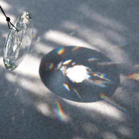 HDCRYSTALGIFTS handmade 74mm crystal pendant adds artisanal charm