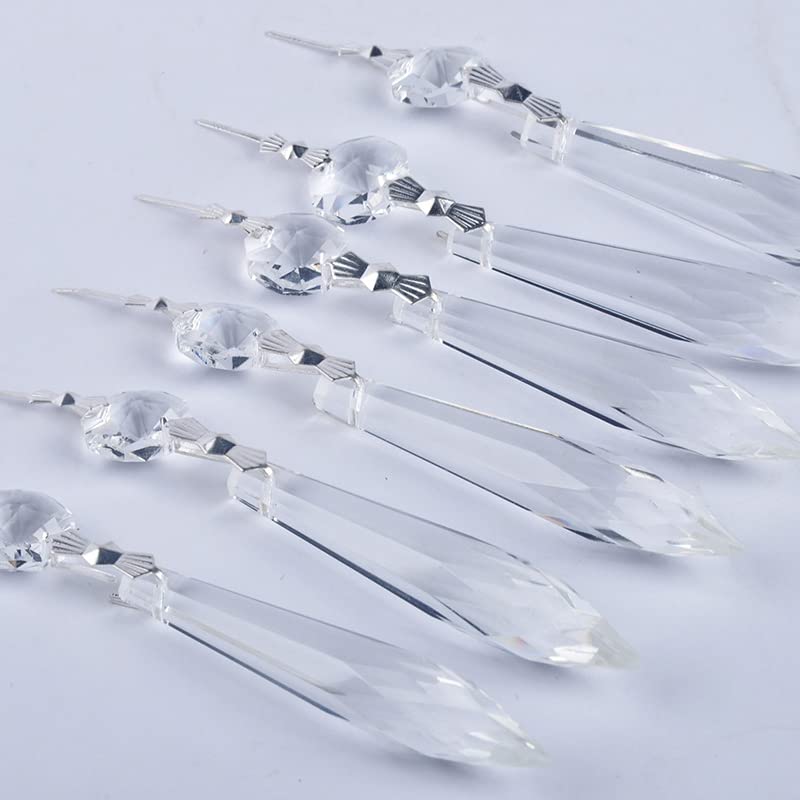 HDCRYSTALGIFTS bead crystals 63mm clear spark home office light play.