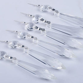 HDCRYSTALGIFTS bead crystals 63mm clear spark home office light play.
