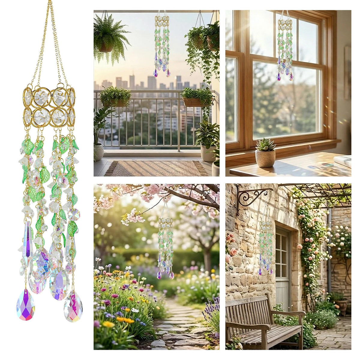 HDCRYSTALGIFTS indoor outdoor garden decor suits porches and sunlit corners.