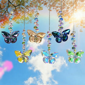 HDCRYSTALGIFTS rainbow maker sun catchers brighten spaces with vibrant light patterns.