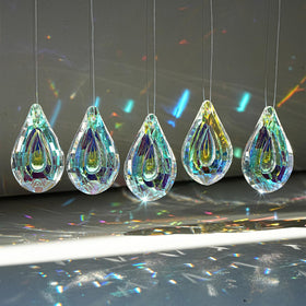 HDCRYSTALGIFTS loquat 50mm hanging crystal enhances curtains, chandeliers, or trees.