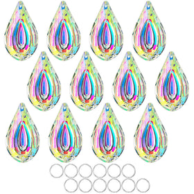 HDCRYSTALGIFTS loquat 50mm suncatcher; hanging prism creates rainbow colors in sunlight.