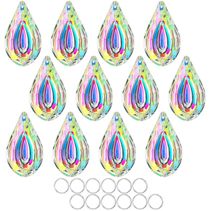 HDCRYSTALGIFTS loquat 50mm suncatcher; hanging prism creates rainbow colors in sunlight.