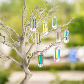 HDCRYSTALGIFTS outdoor garden suncatchers cast soft rainbows in sunlight.