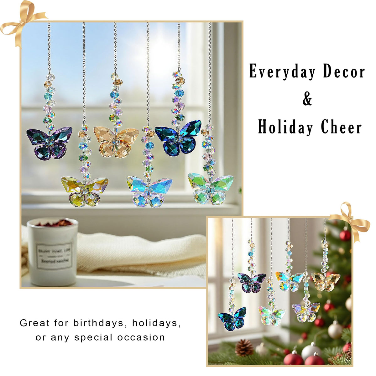 HDCRYSTALGIFTS versatile ceiling/window decor to suit gardens, porches, or indoor corners.