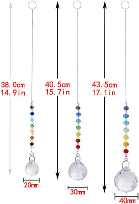 HDCRYSTALGIFTS rainbow maker pendants sparkling on a chandelier with colored light spots