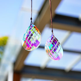 HDCRYSTALGIFTS Two-prism set adds sparkle to windows and outdoor spaces