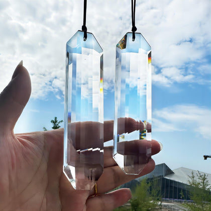 HDCRYSTALGIFTS rainbow prism suncatchers illuminate windows with colorful rainbows