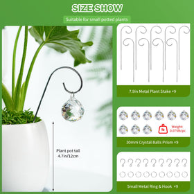 HDCRYSTALGIFTS small trellis stake 7.8in supports mini plants securely