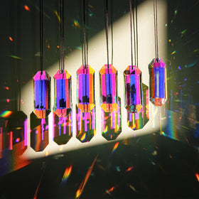 HDCRYSTALGIFTS top K9 crystal glass sparkles when sunlight hits the prism.