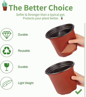 Hdeoops 100pcs seed starting pots pack ready for seedling growth.